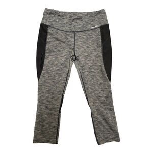 Eddie Bauer Women's Crop‎ Leggings Grey Black Size Medium